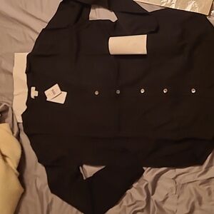 Black v neck front Cardigan. Lightweight cotton mix size small